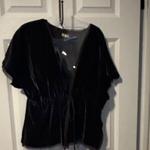 Echo Black Velvet Blouse